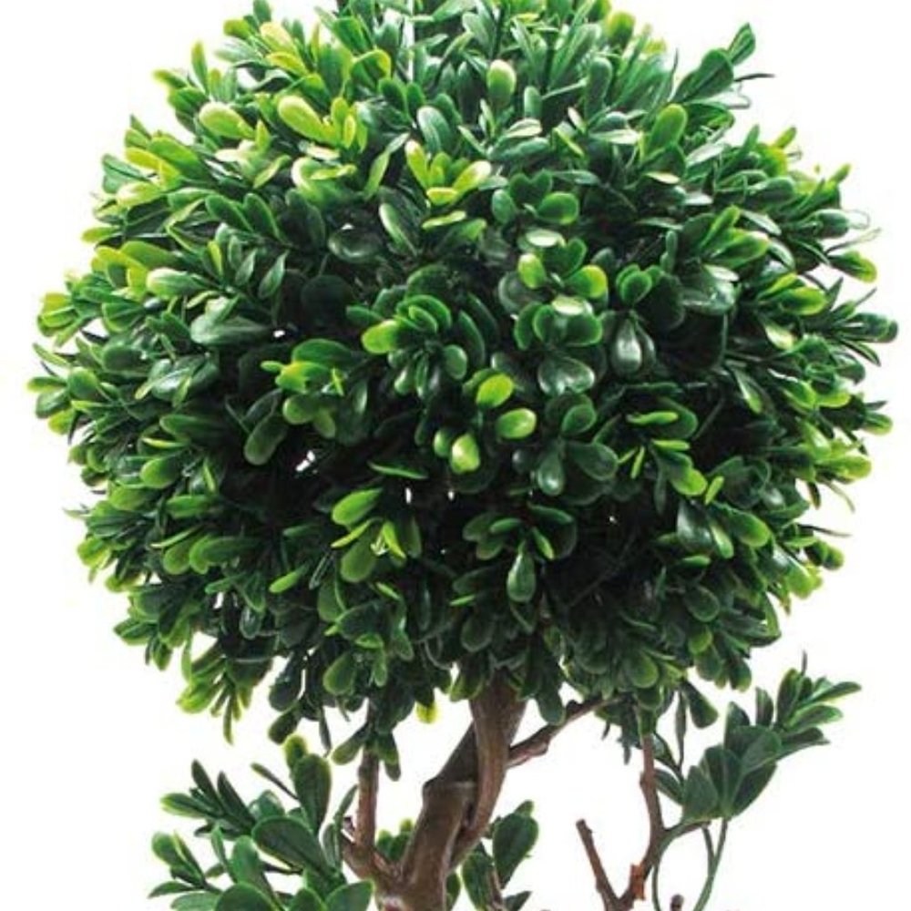 Green Faux 16” Topiary Tree in Pot - Picture 2 of 7
